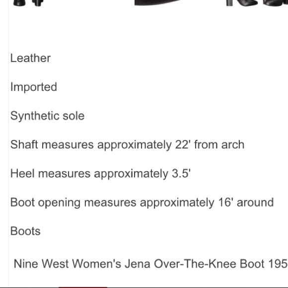 🆕Nine West Jena leather over-the-knee boots♥️ - Picture 6 of 7